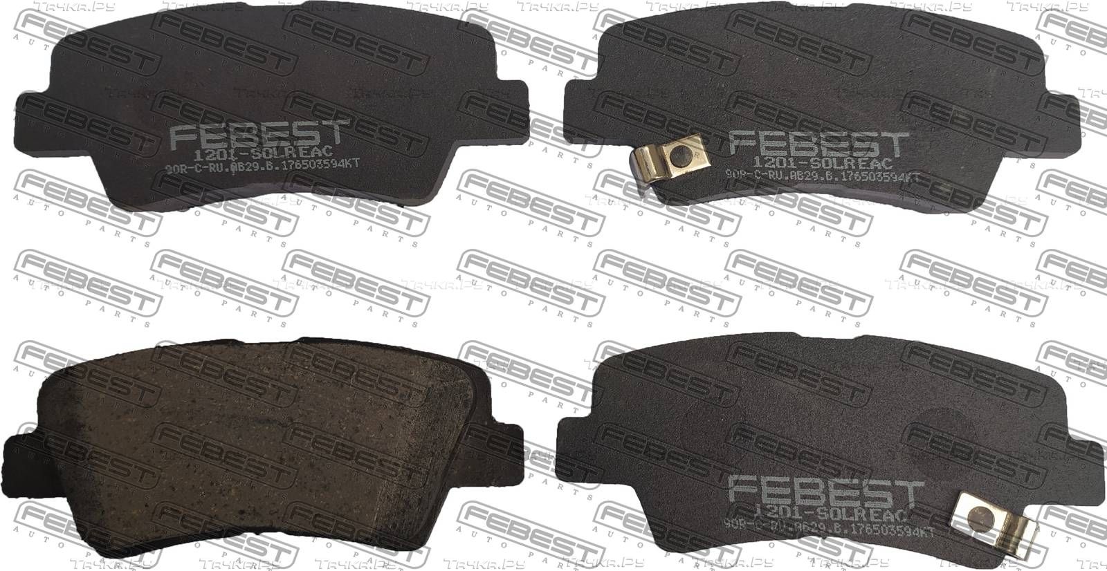 Тормозные колодки Febest задние для SsangYong Korando III 2010-2019. Артикул 1201-SOLR