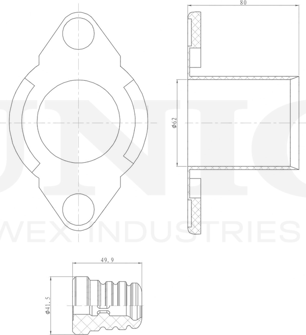 Отбойник и пыльник амортизатора, комплект (Unio). Артикул DUC-50058