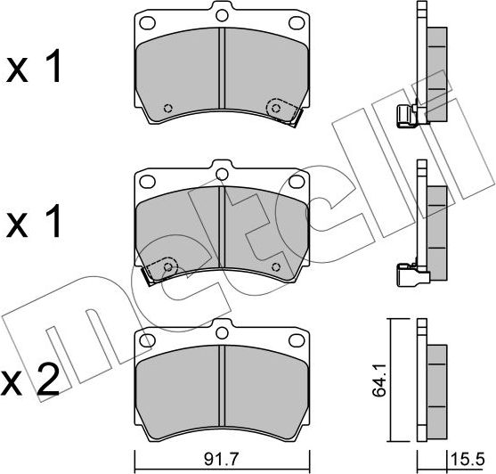 Тормозные колодки Metelli. Артикул 22-0196-0