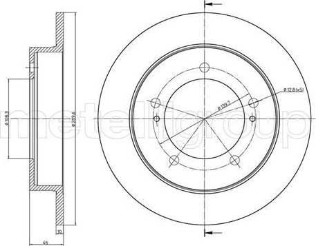 Тормозной диск Metelli. Артикул 23-1096