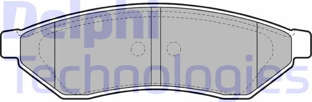 Тормозные колодки Delphi (Low-Metallic). Артикул LP1946