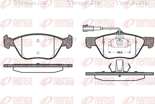 Тормозные колодки Remsa передние для Lancia Kappa 1994-2001. Артикул 0589.32