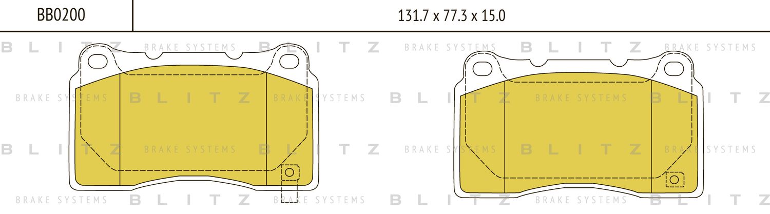 Колодки тормозные MITSUBISHI LANCER 96- перед. (Blitz). Артикул BB0200