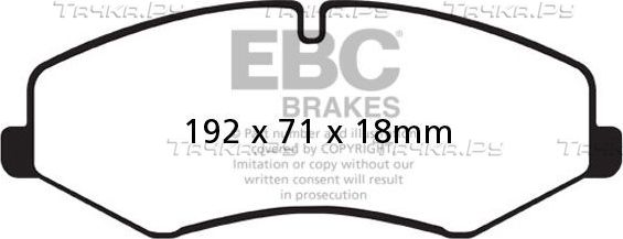 Тормозные колодки EBC Brakes передние для Land Rover Range Rover III 2006-2012. Артикул DP62060