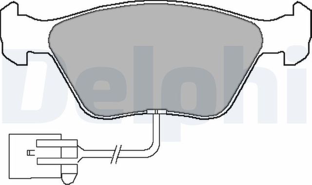 Тормозные колодки Delphi (Low-Metallic) передние для Ford Escort V 1991-1998. Артикул LP1598