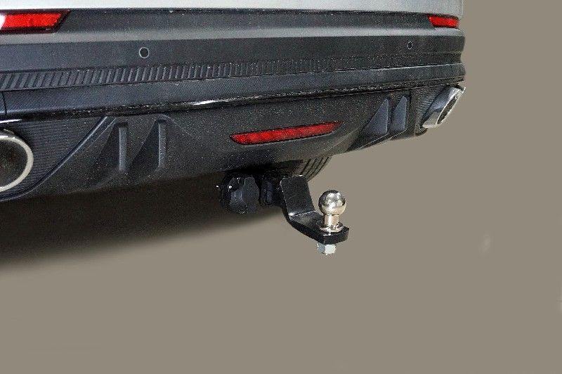 Фаркоп ТСС оцинкованный под американский квадрат для Jetour X70 Plus 2WD 2023-2026 (нерж. шар). Артикул TCU00381N