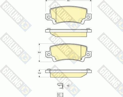 Тормозные колодки Girling. Артикул 6132891
