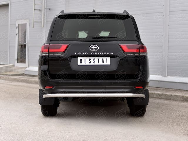 Защита RusStal заднего бампера d63 секции для Toyota Land Cruiser 300 2021-2026. Артикул TLCZ-003790