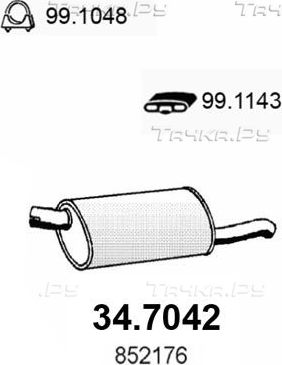 Глушитель Asso. Артикул 34.7042