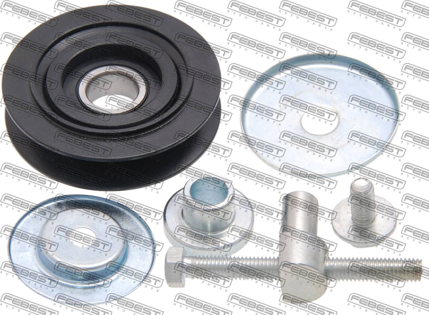 Натяжной ролик (натяжитель) приводного поликлинового ремня Febest. Артикул 0287-Y60