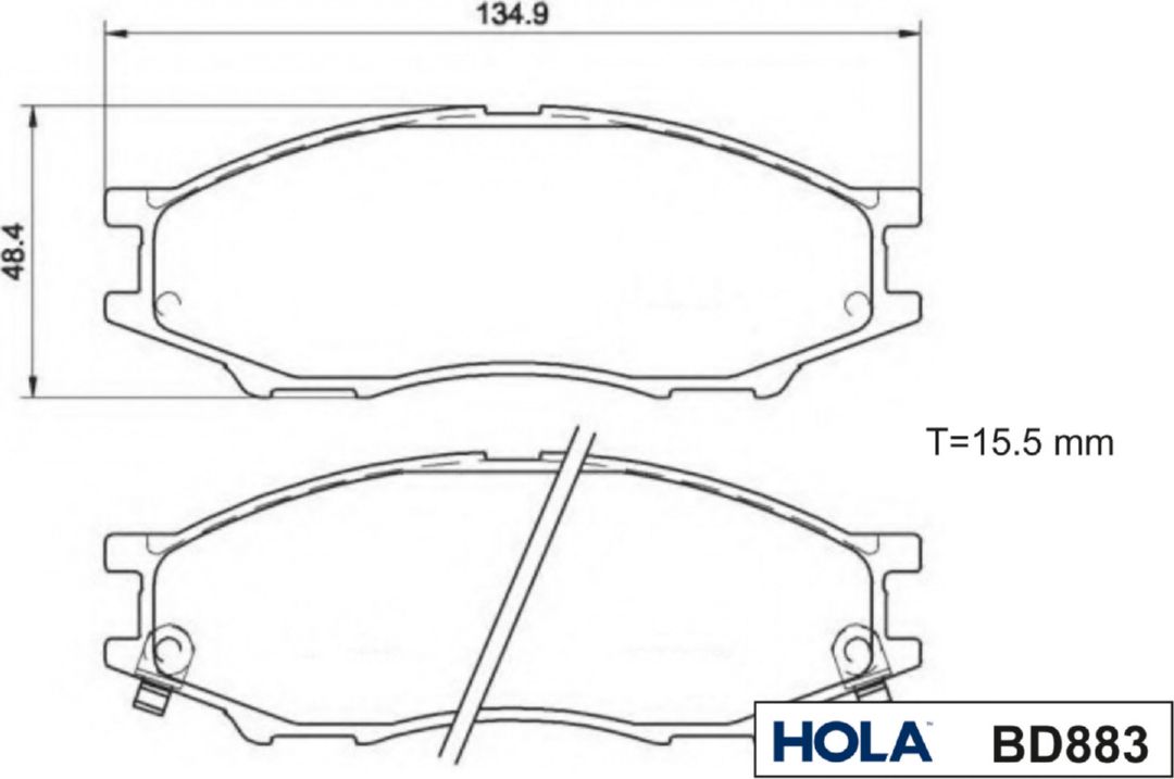 Тормозные колодки HOLA. Артикул BD883