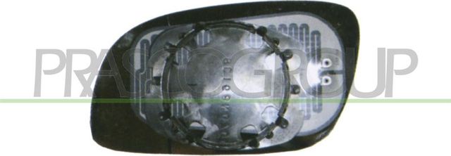 Зеркальное стекло бокового зеркала Prasco правое для Volkswagen Touran I 2003-2010. Артикул VG7157513