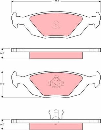 Тормозные колодки TRW задние для Saab 900 I 1985-1994. Артикул GDB392