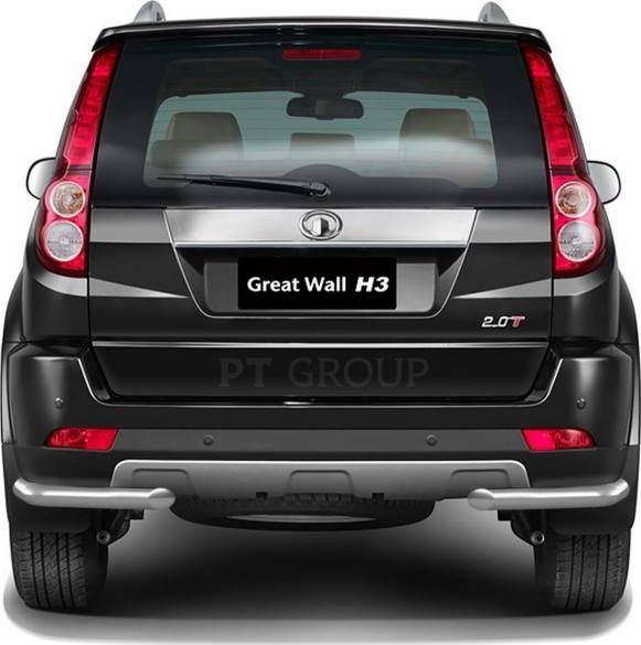 Защита PT Group заднего бампера угловая d=63 мм (НПС) для Great Wall Hover H3 2017-2026. Артикул 13030303