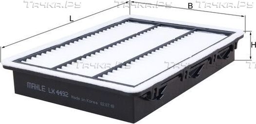 Воздушный фильтр Mahle-Knecht. Артикул LX 4492