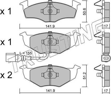 Тормозные колодки Trusting передние для SEAT Ibiza III 2002-2009. Артикул 215.3