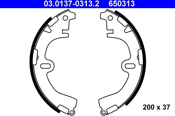 Тормозные колодки ATE. Артикул 03.0137-0313.2