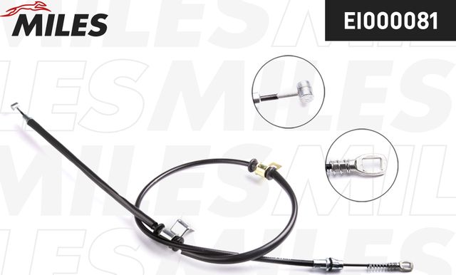 Трос ручника (тросик ручного тормоза) Miles задний левый для Chevrolet Captiva I 2006-2018. Артикул EI000081