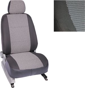 Чехлы Seintex (жаккард) на сидения (зад. сиденье 60/40) для Mazda CX5 Drive Direct I 2011-2017, цвет Черный/Серый. Артикул 86153