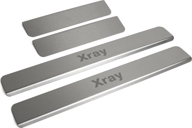 Накладки Rival на пороги (с надписью) для Lada Xray 2015-2026. Артикул NP.6008.3