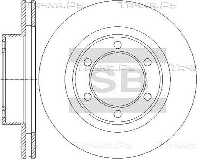 Тормозной диск Sangsin Hi-Q передний для Toyota 4Runner IV 2002-2009. Артикул SD4044