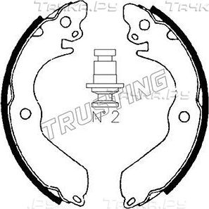 Тормозные колодки Trusting задние для Mitsubishi Colt V (CJ) 1996-2003. Артикул 064.168