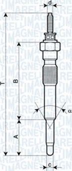 Свеча накаливания (накала) Magneti Marelli для Toyota Picnic I 1997-2001. Артикул 062900068304