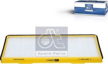 Салонный фильтр DT Spare Parts. Артикул 1.22487