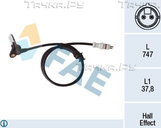 Датчик ABS FAE задний правый для Renault Kangoo I 1997-2009. Артикул 78413