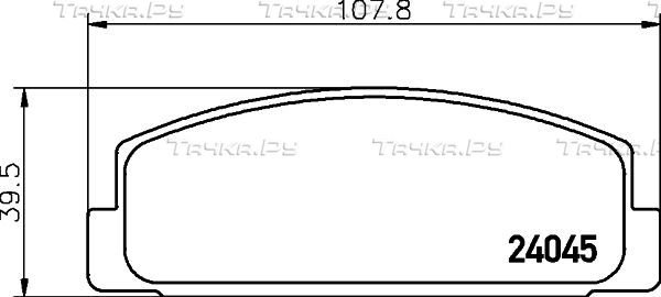 Тормозные колодки Nisshinbo задние для Mazda RX-7 II (FC) 1985-1991. Артикул NP5011
