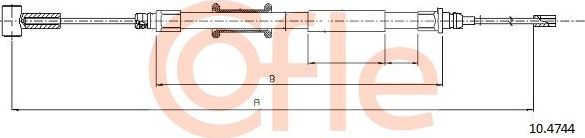 Трос ручника (тросик ручного тормоза) Cofle. Артикул 92.10.4744