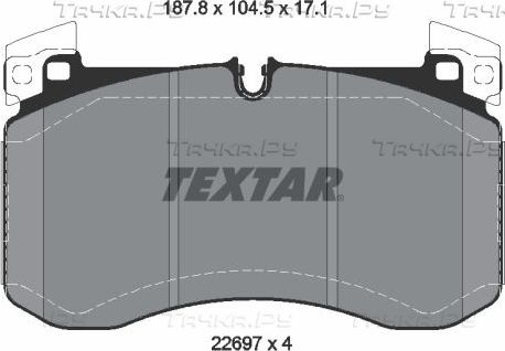 Тормозные колодки Textar Q+. Артикул 2269701