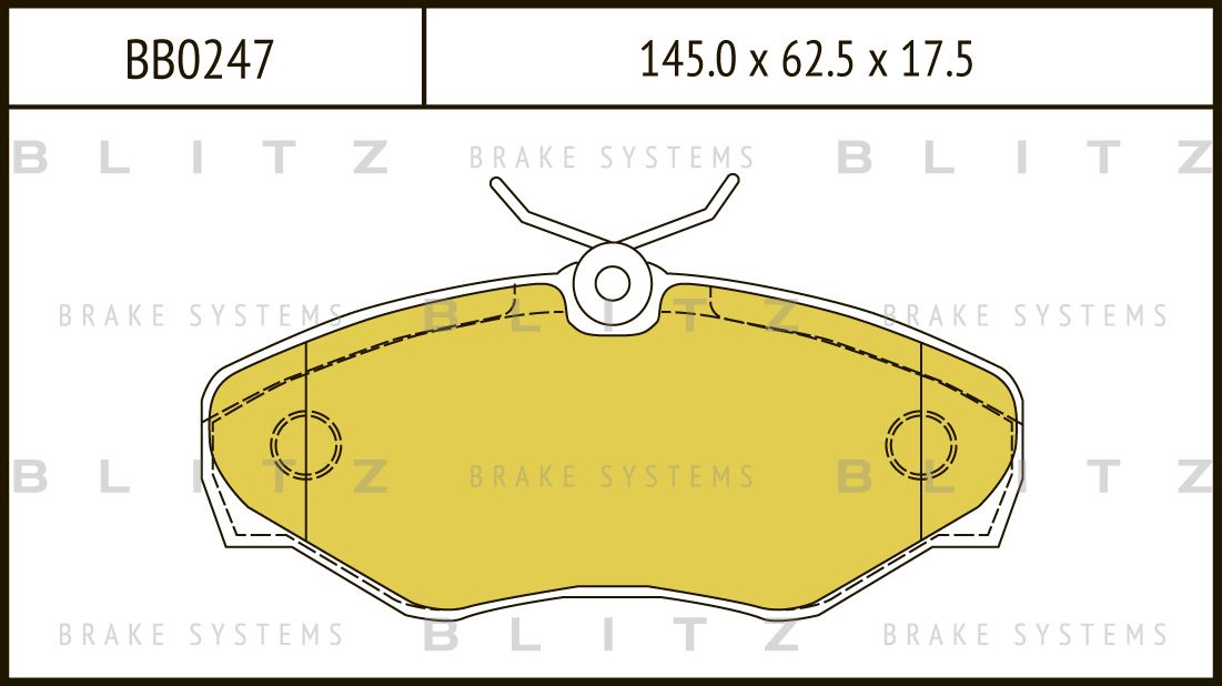 Колодки тормозные OPEL VIVARO 01- перед. (Blitz). Артикул BB0247
