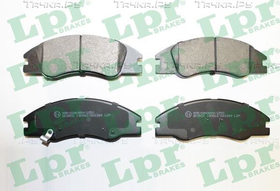 Тормозные колодки LPR передние для Kia Cerato I 2004-2009. Артикул 05P1349