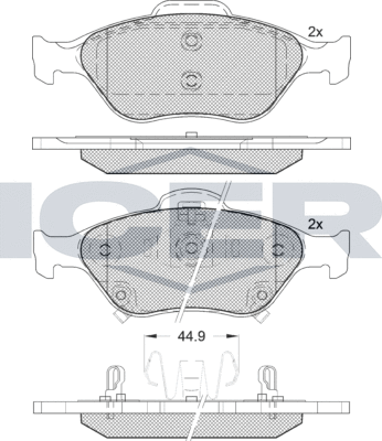Тормозные колодки Icer. Артикул 181877