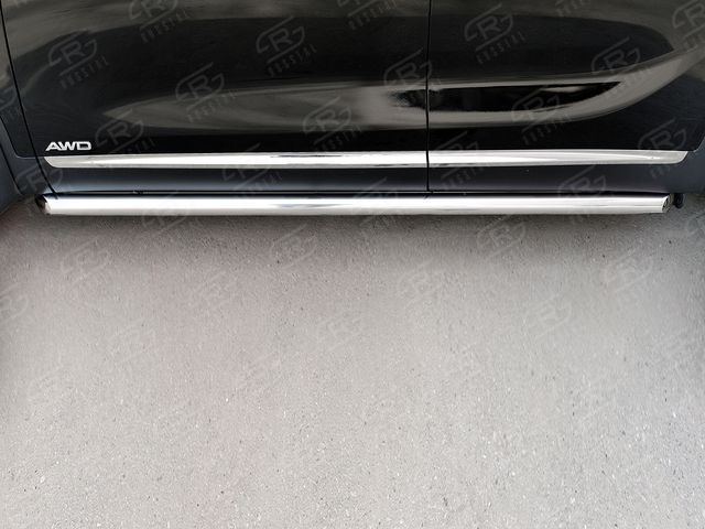 Защита порогов РусCталь труба d63 (вариант 1) для Kia Sorento III Prime 2014-2017. Артикул KSPT-0022111