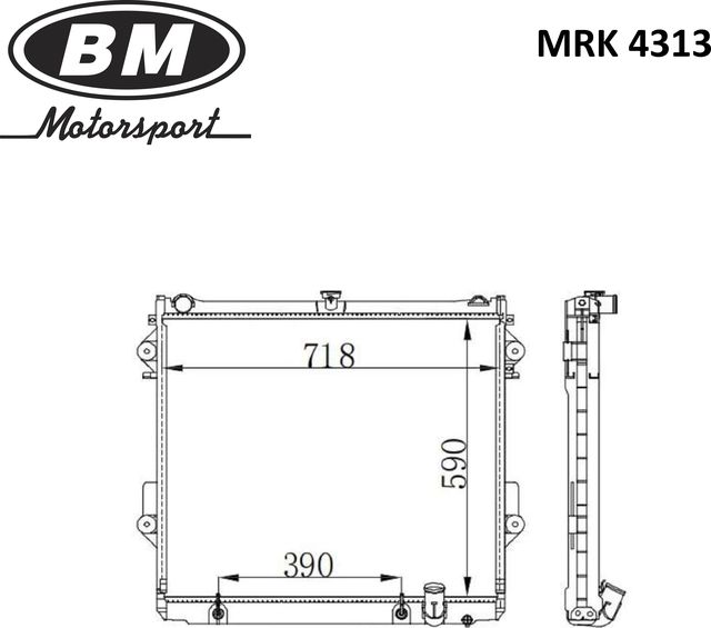Радиатор двигателя TOYOTA LAND CRUISER 200 (07-)/LX 570 (07-) AT/ AC + (BM). Артикул MRK4313