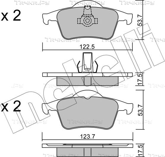 Тормозные колодки Metelli задние для Volvo S80 I 1998-2008. Артикул 22-0348-0