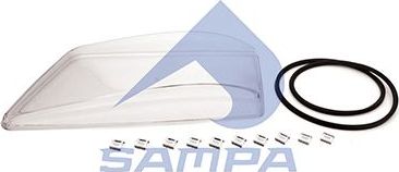 Стекло фары Sampa левый для MAN TGX 2006-2026. Артикул 022.349