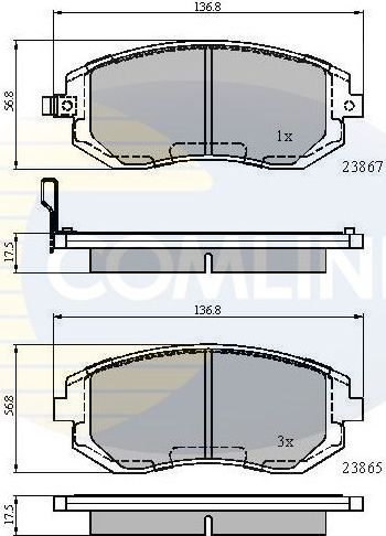 Тормозные колодки Comline Comline. Артикул CBP31208
