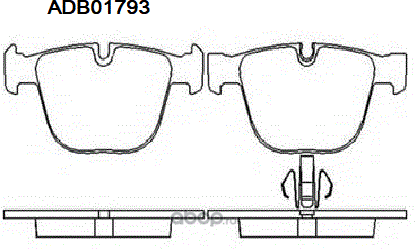 Колодки тормозные дисковые (Allied Nippon). Артикул ADB01793