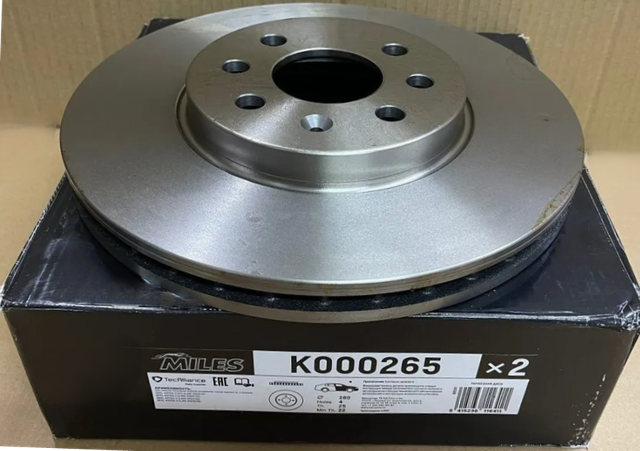 Тормозной диск Miles передний для Opel Meriva A 2003-2010. Артикул K000265