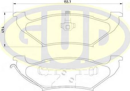 Тормозные колодки G.U.D. задние для Dodge Caravan III 1995-2001. Артикул GBP880182
