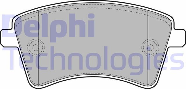 Тормозные колодки Delphi (Low-Metallic) передние для Renault Kangoo II 2008-2026. Артикул LP2078