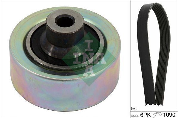 Приводной ремень поликлиновой с роликами (комплект) Ina. Артикул 529 0403 10