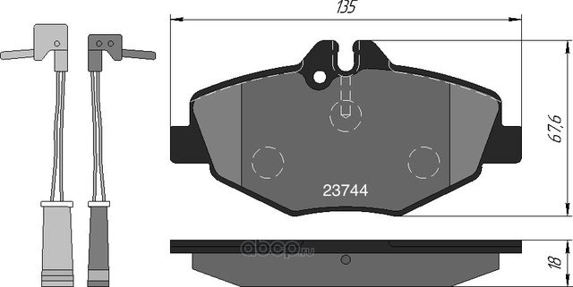 Колодки тормозные дисковые передние к-т MERCEDES W211 02> (Kotl) Kotl. Артикул 1542kt