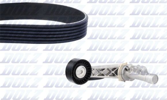 Ремень ГРМ с роликами (комплект) Dolz для Peugeot 207 I 2006-2013. Артикул SKD208A