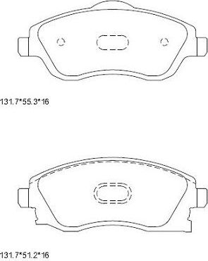Тормозные колодки Asimco. Артикул KD9715
