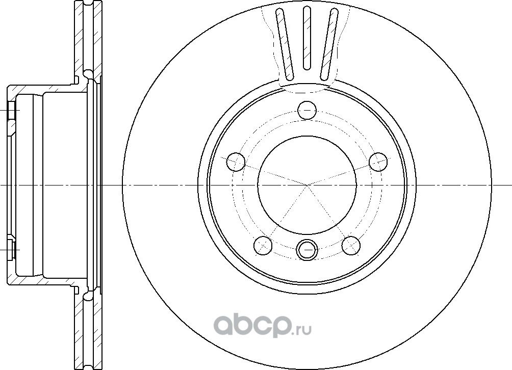 Диск тормозной вентилируемый (G-Brake). Артикул GR02496