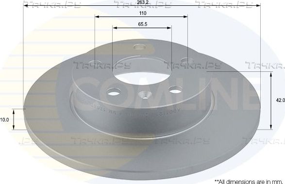 Тормозной диск Comline COATED. Артикул ADC1121